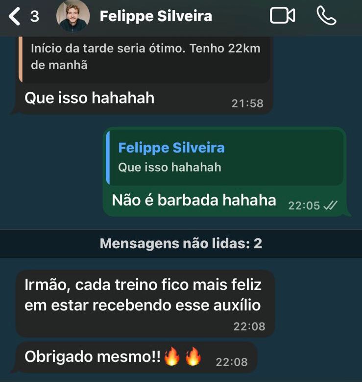 Prova real de conversa e acompanhamento